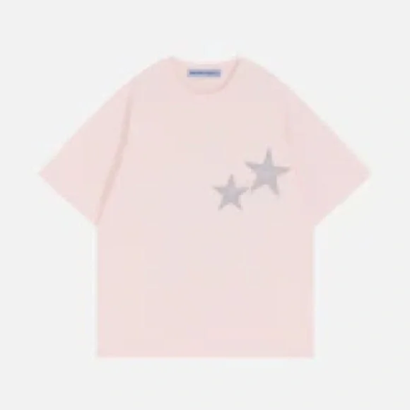 NWT Aelfric Eden Embroidery Star tee XS pink - Picture 6 of 6